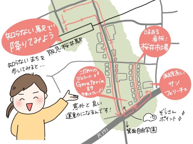 【箕面】知らない駅で降りてみよう～阪急桜井駅～シュール？おしゃれ？不思議な街！