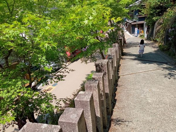 西江寺の前の道を下って行くと滝道とつながっていました