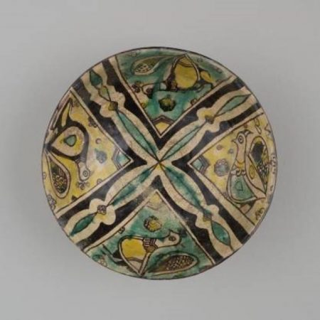 透明釉下スリップ彩鉢 （とうめいゆうかすりっぷさいはち） 9-10世紀