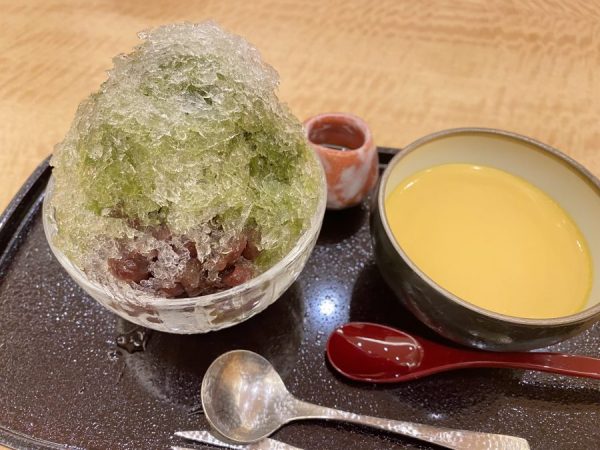 「抹茶とやさしい小豆かき氷」1000円