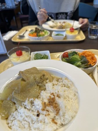 タイ料理チキンカレーのランチプレート