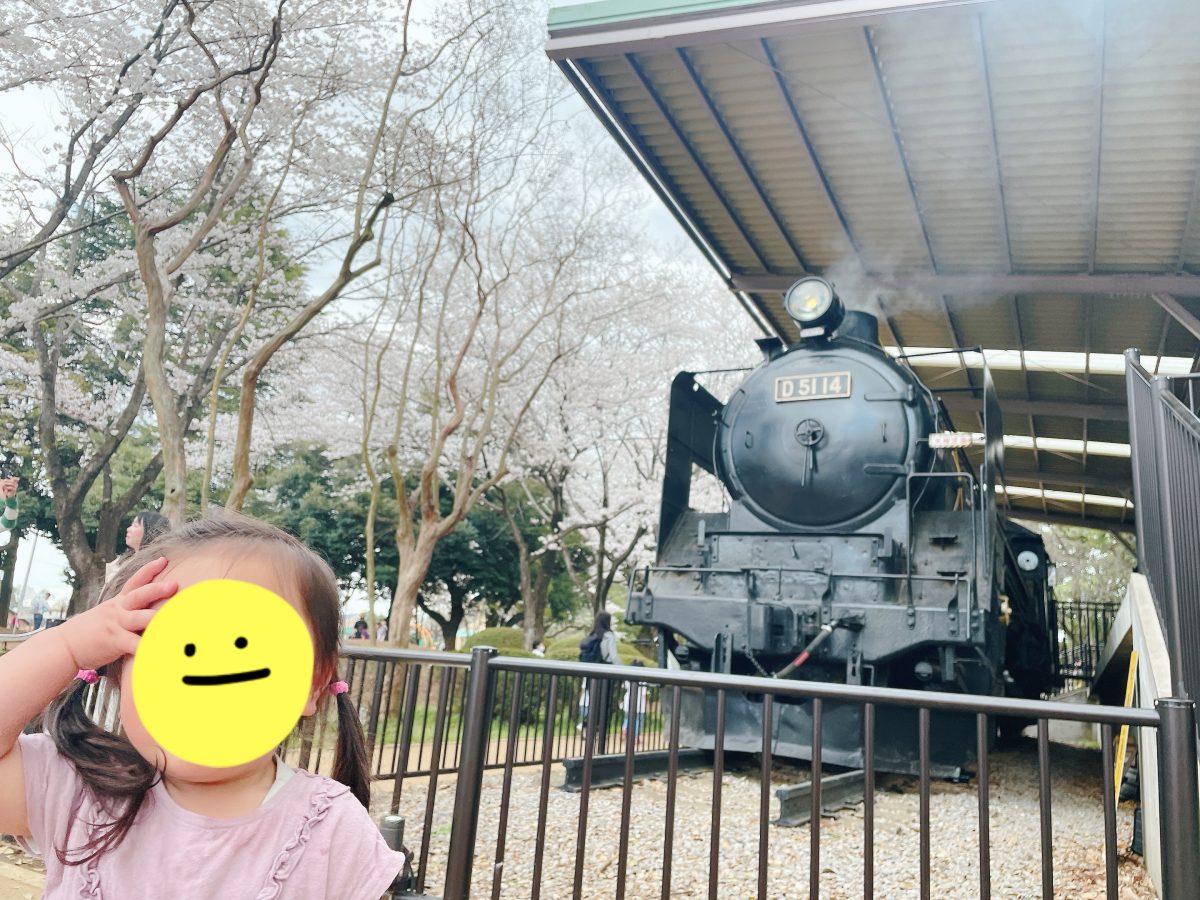 蒸気機関車とツーショット♡