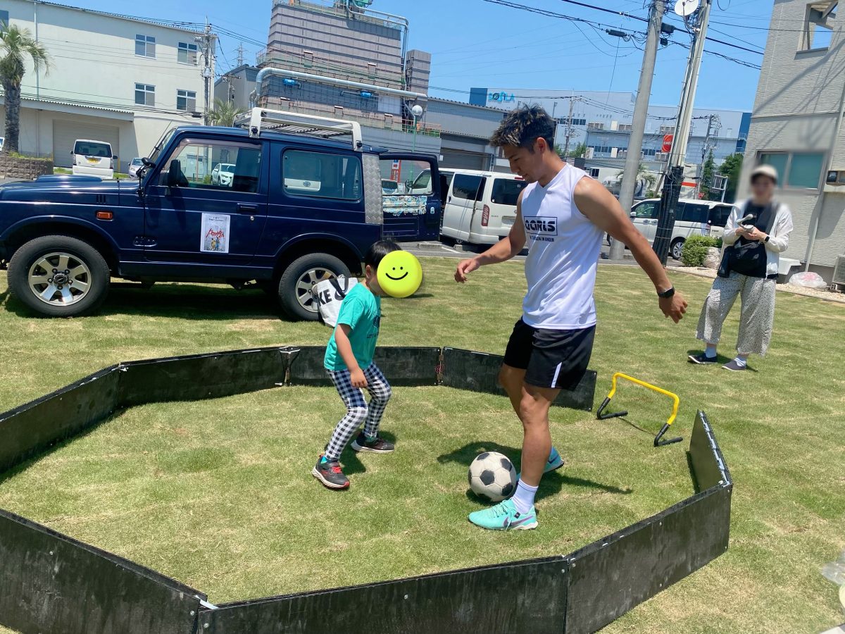 【D-PANNA】の様子〜小さなお子さまから参加できます〜5歳息子もDAITO選手とのD-PANNAがサッカーデビューになり大好きになりました