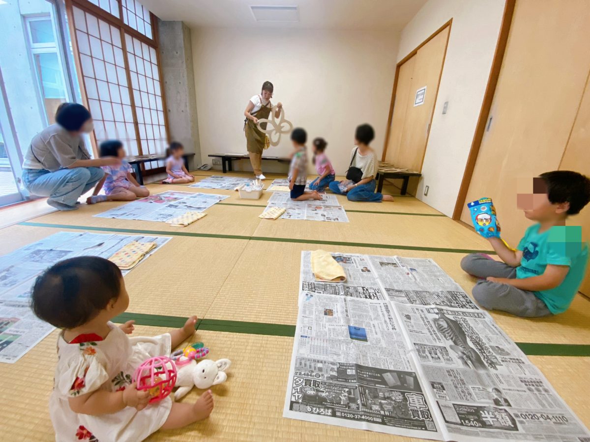 ⭐︎ワークショップ会場の様子⭐︎ 5歳息子が張り切って参加♪0歳娘も見学参加しました^_^