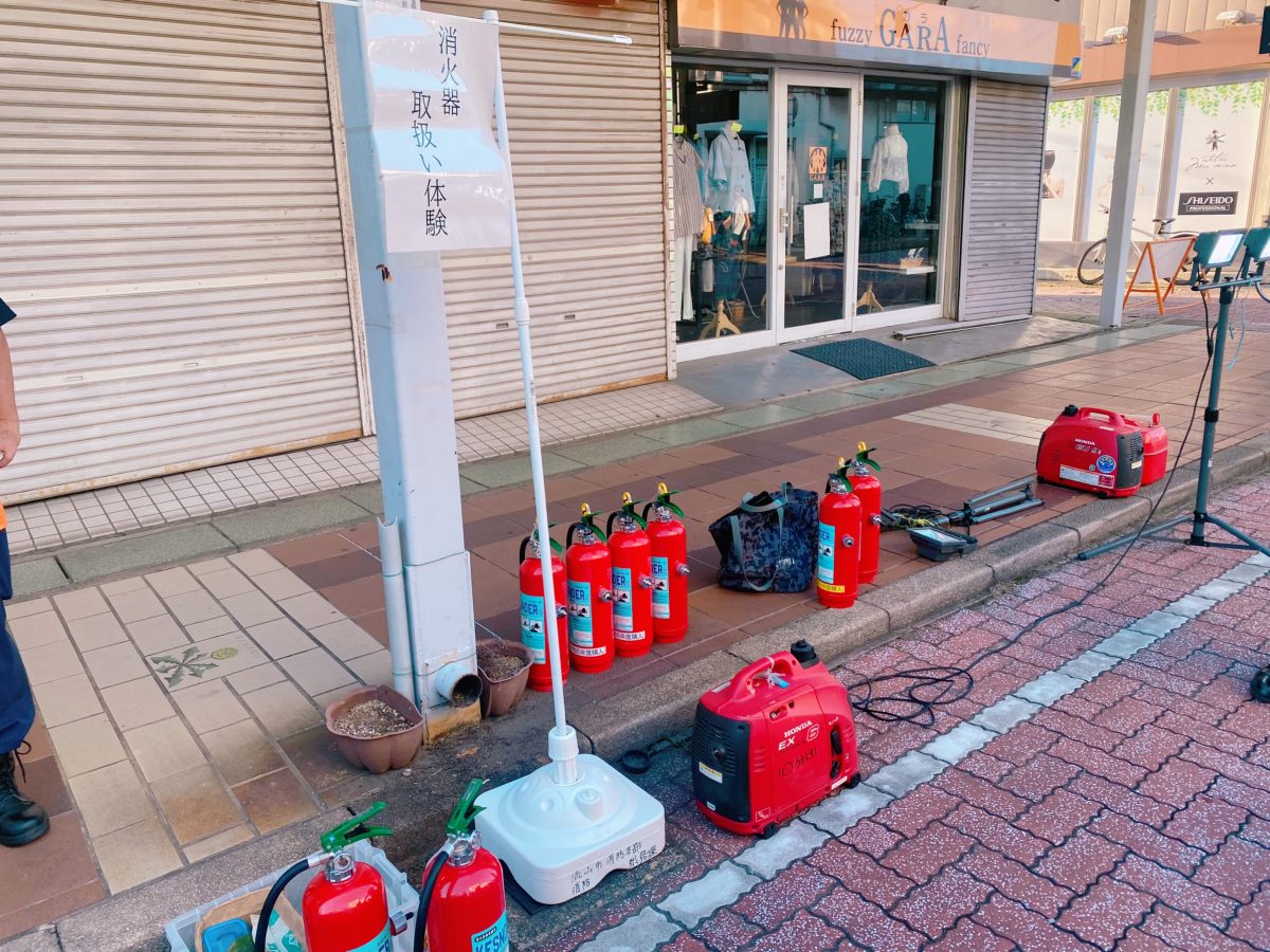 【消火器取り扱い体験】コーナーもありました^_^