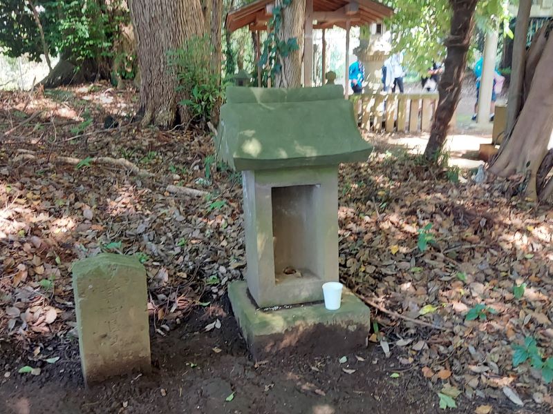 境内にある、大杉大名神の祠にもお供えします。