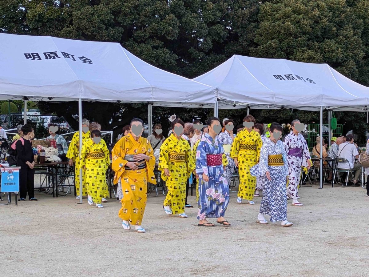 8月に開催された明原まつり。市立柏中の校庭にて。