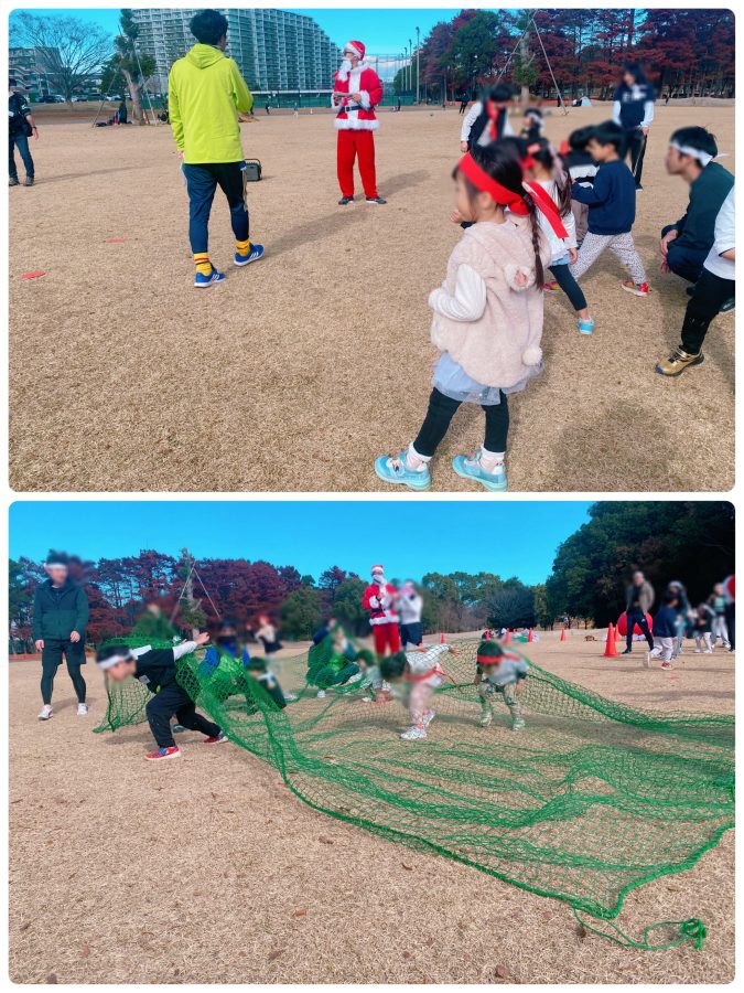 4つめの競技は【スーパー障害物レース】未就学児・低学年・中〜高学年の部から元気にスタート♩