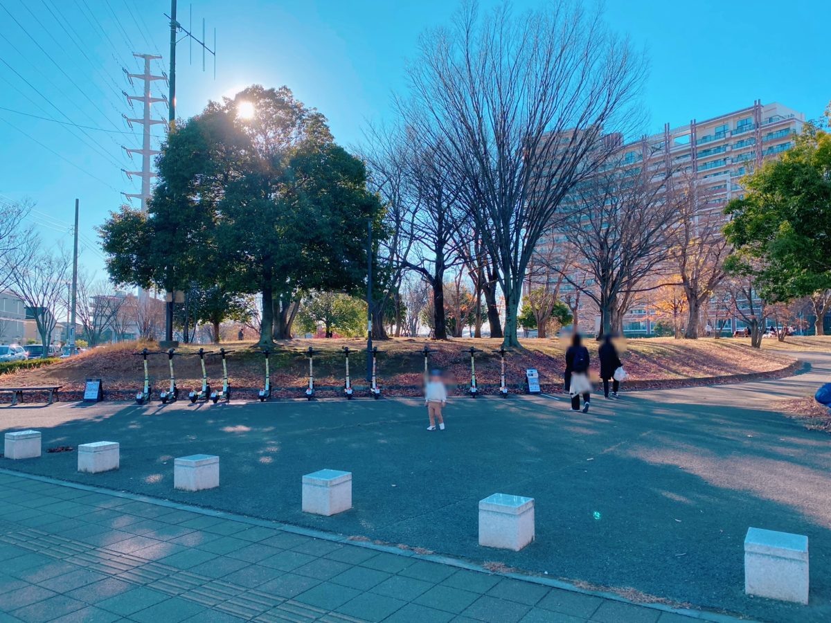 【TOCKLE駐車ポート】は〝おおたかの森駅南口公園〟入口にありました