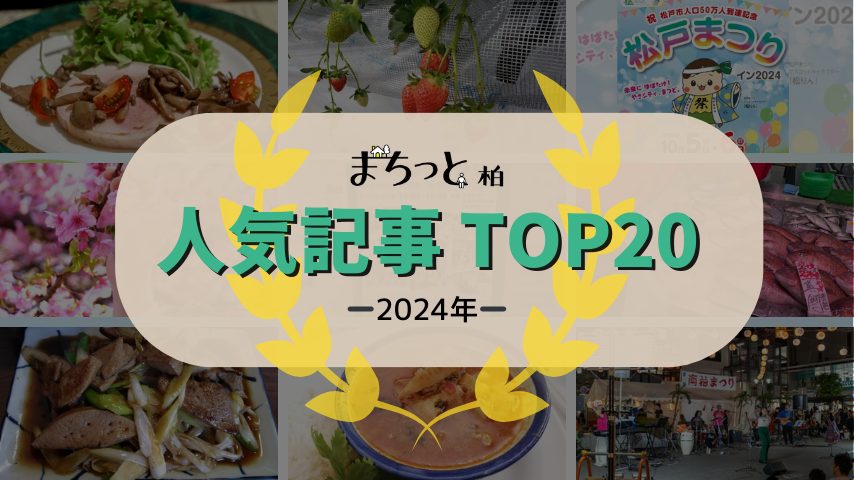 2024年にバズった記事は！？まちっと柏の人気記事TOP20