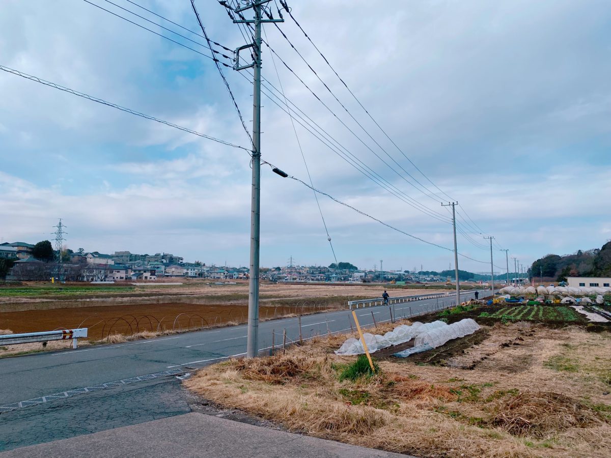 流山市内にこんなに美しくのどかな田園風景が広がる場所があるなんて！〜開催会場となる前ヶ崎自治会館前の風景〜