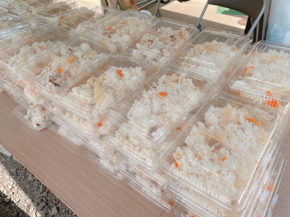 【タケノコご飯】旬のものを食べて季節を感じるって大切！新緑に囲まれ外で食べるご飯はさらに美味しかった〜
