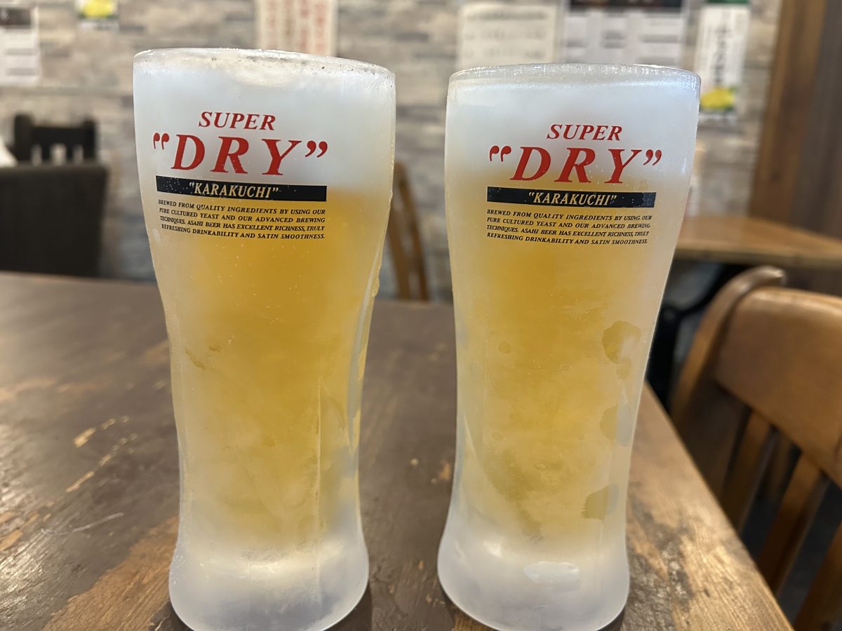 なんといってもビールが　あうのよ～　キンキンに　冷やしたグラスで　うまい！