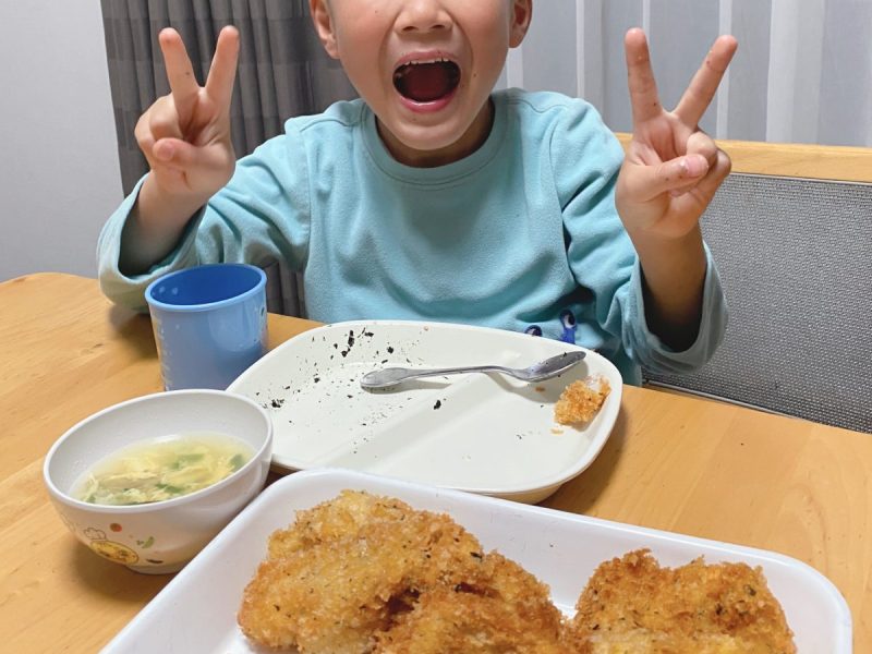 「おいしいね！」 子供も大満足！(食べるのが早すぎてカメラが間に合わなかった）