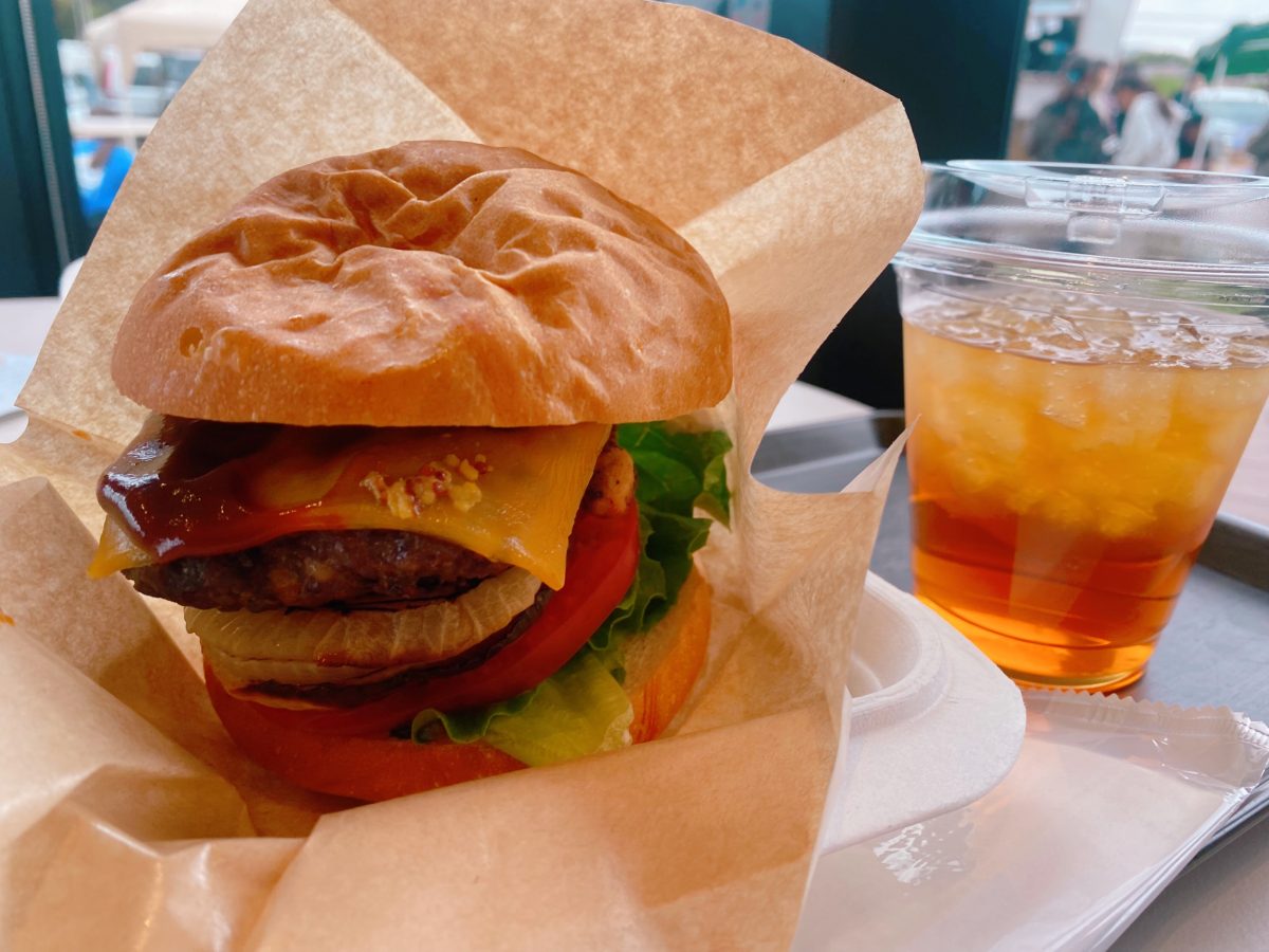 別の日にはランチをしました♩選んだのは『ペジーブルバーガー』〜ボリューム満点！フレッシュな野菜と手ごねパテは食欲をそそる〜