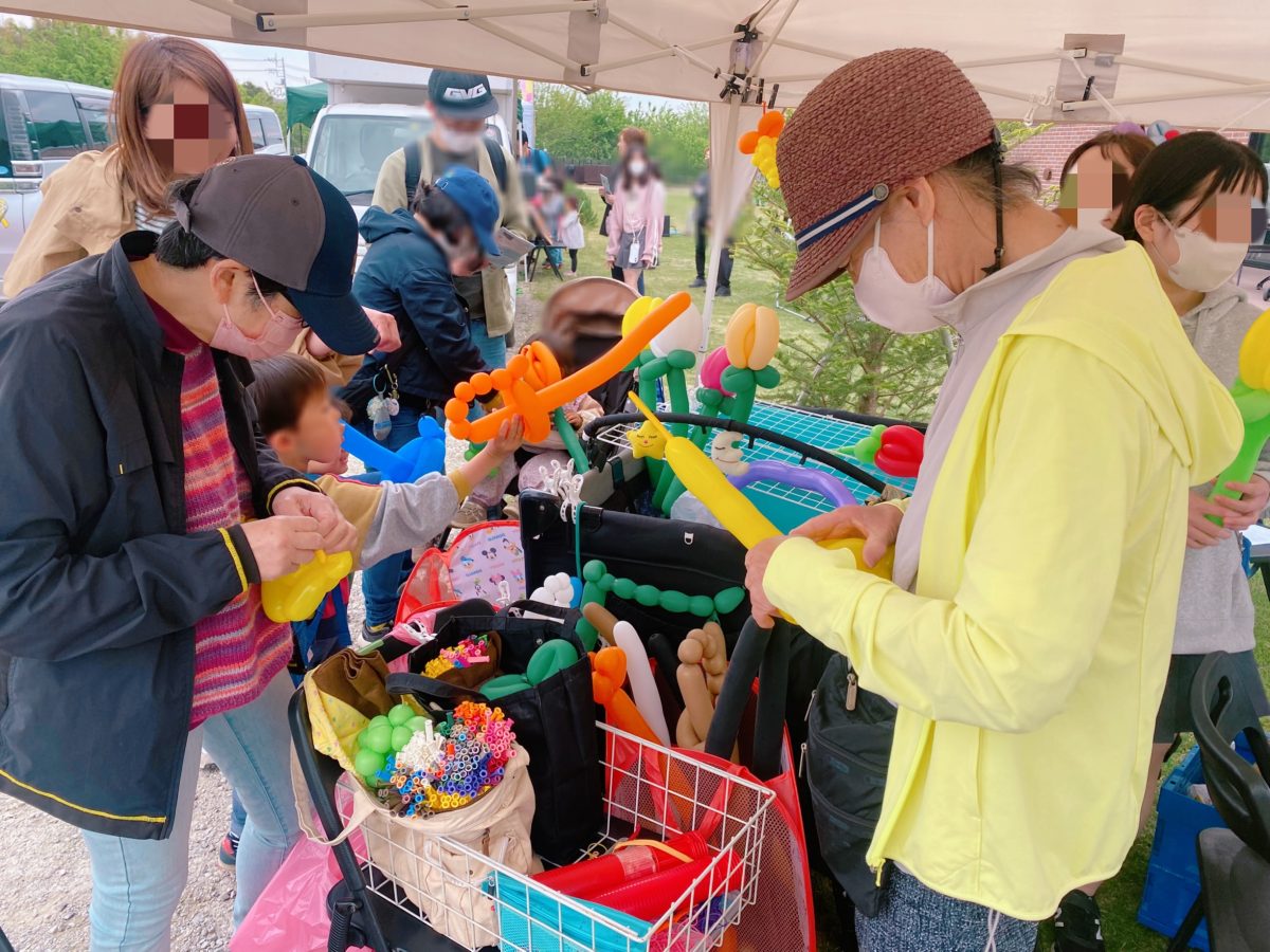 バルーンはリクエストもできました(^^)息子はピカチュウ⭐︎娘は大好きなあんぱんをリクエストしました