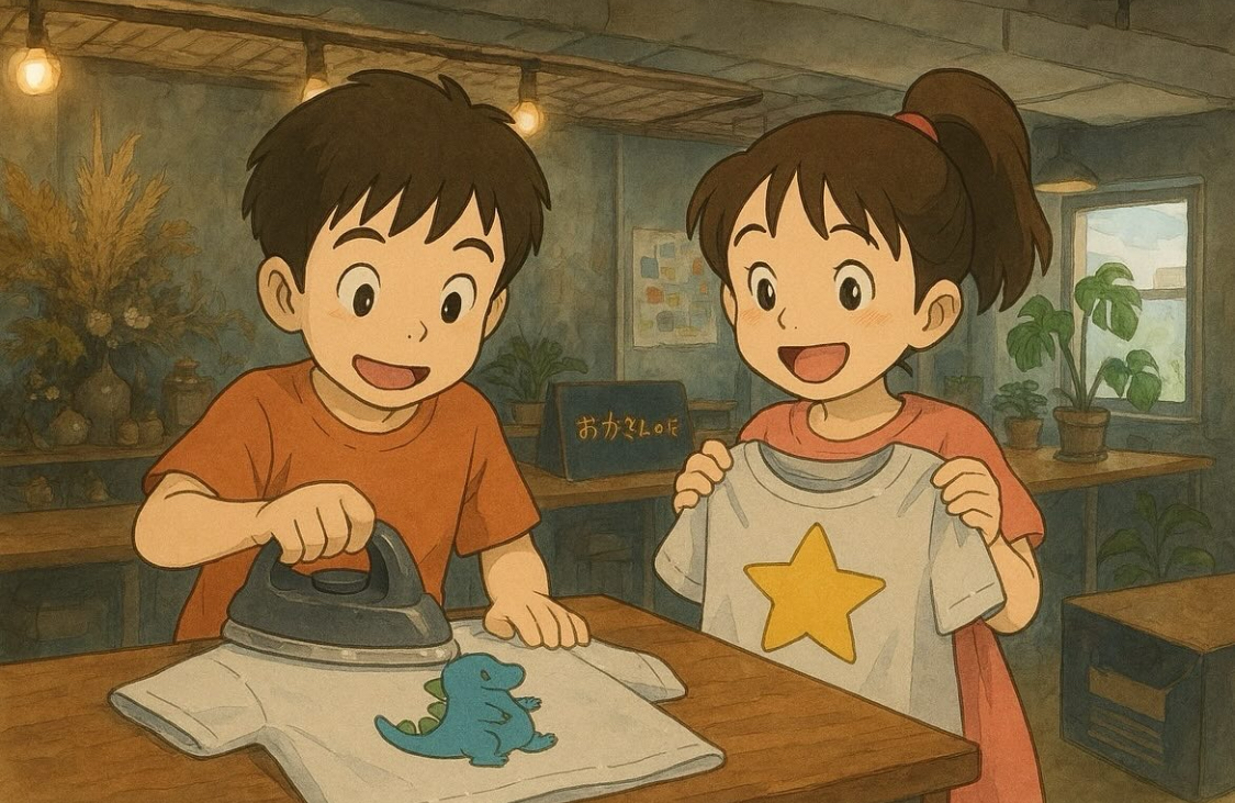 わくわくのデザインタイム♩『ひらめきスイッチ オン！』で世界に一つだけの一枚が完成しちゃうよ〜画像は主催:一般社団法人 流山家守舎より提供〜