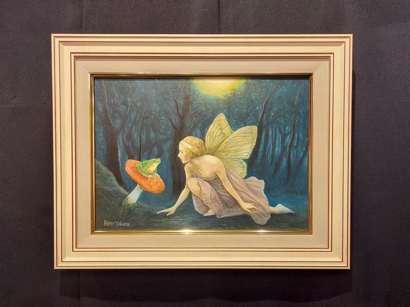 高良さんの作品「Fairy and flog」。高良さんとカエルの出会い？？
