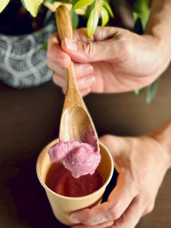 参加された方限定メニュー: アイスクリーム風味のプロテインをご提供
