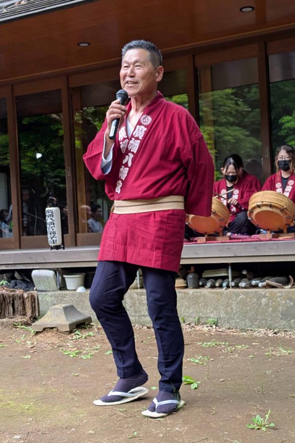 廣幡囃子連の吉田正夫さん