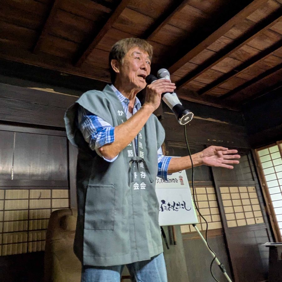 「厄病おん出し」を語る市川さん