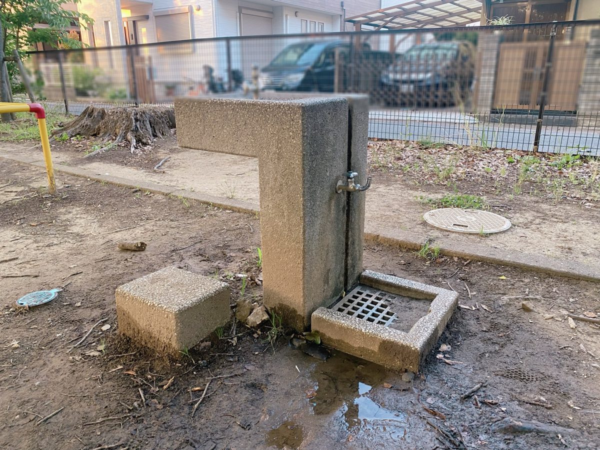水道あり！手洗いや砂遊びのあとに便利です
