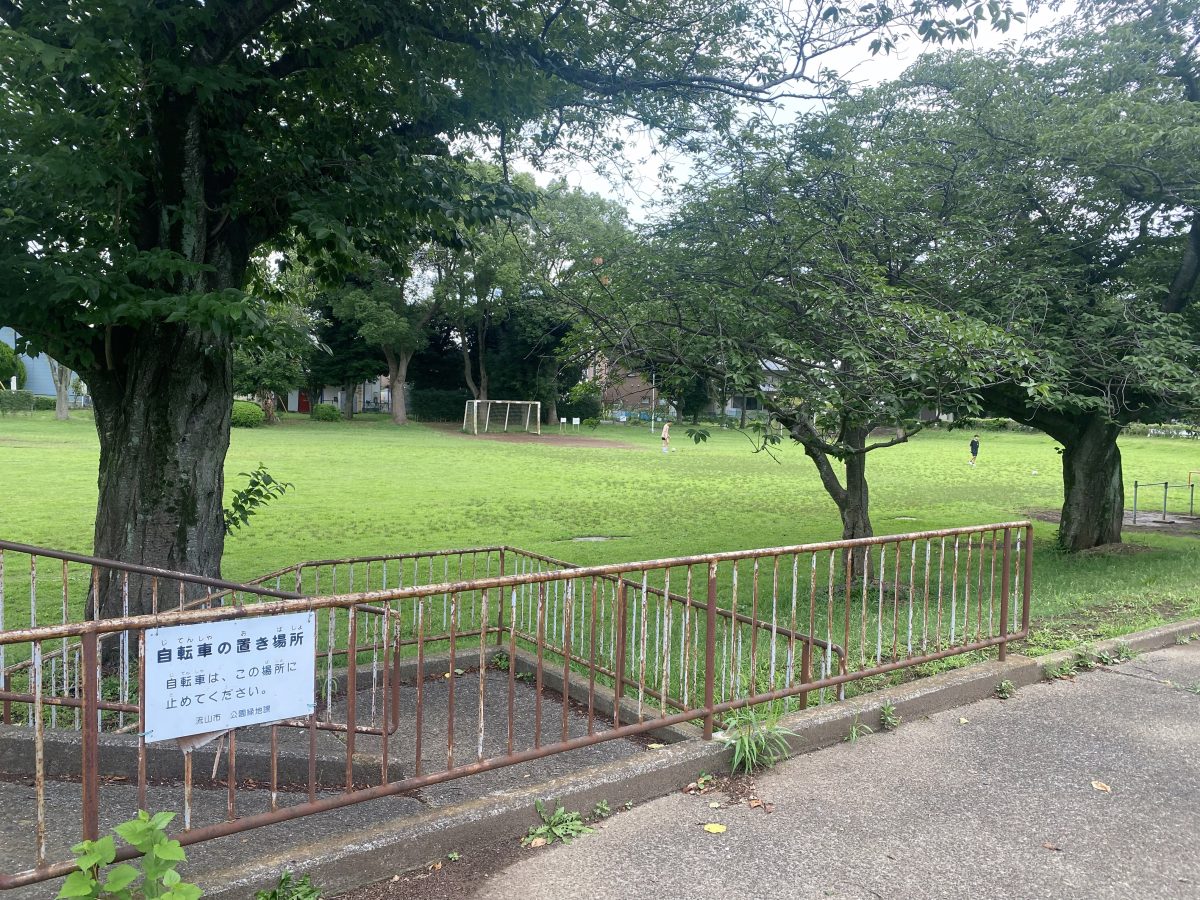 開放感たっぷりの芝生広場にはサッカーゴールも！