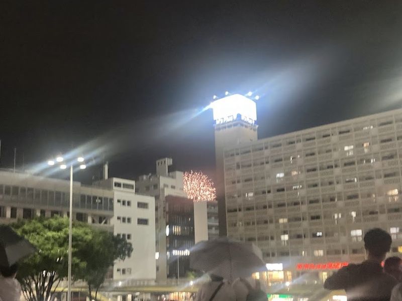 ビルやマンションのあいだに、ちょっとだけ見える！という感じでした