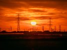 【柏市】ジモトの風景 〜鉄塔の群れと夕日〜