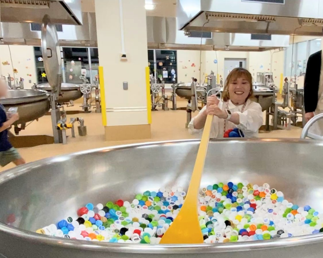 しゃもじが重い！私もまぜまぜ体験してみました