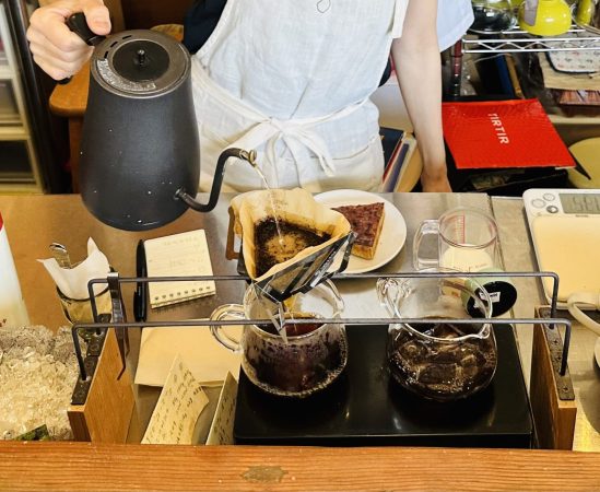 コーヒー淹れたて
