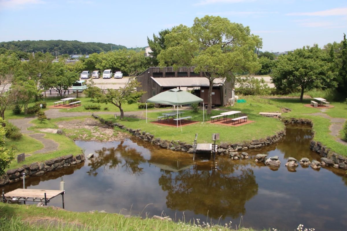 キャンプやBBQの会場のKingfisher Garden。手賀沼フィッシングセンター内にあります。