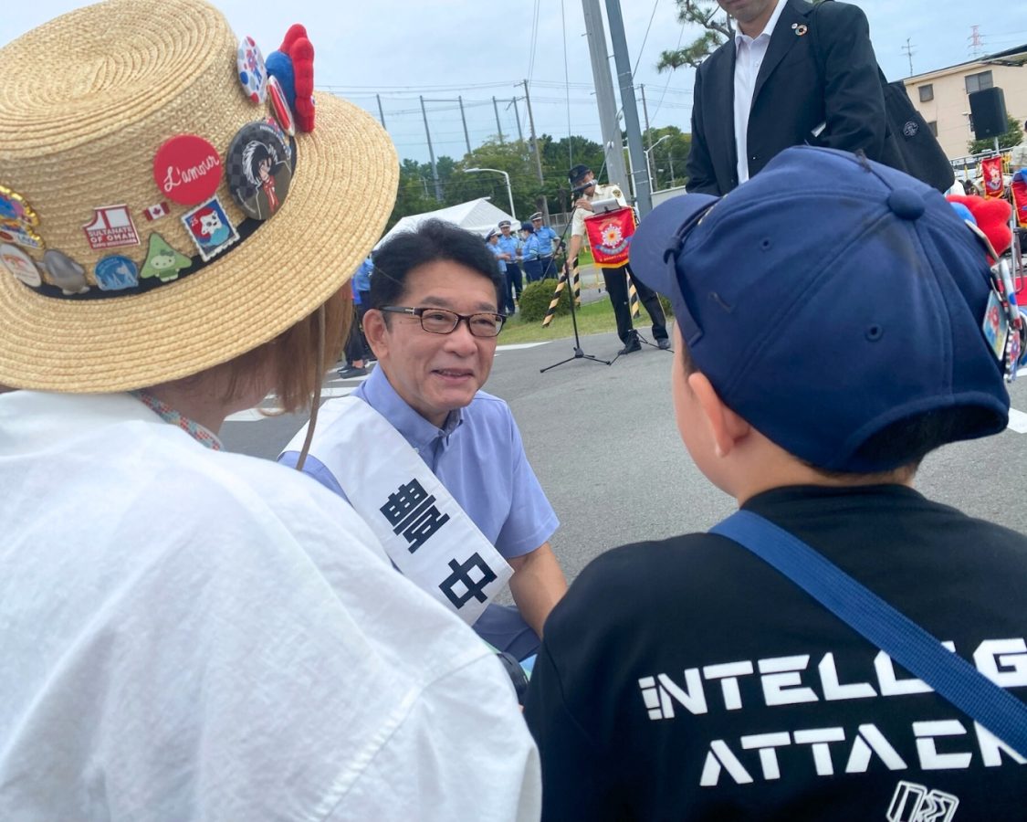 豊中市の長内市長に声をかけてもらって、息子大喜び