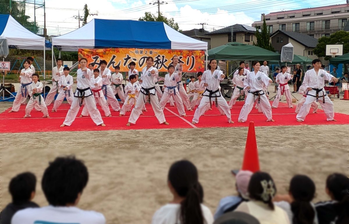 テコンドーの演舞。世界大会に出る方もいるとのこと。