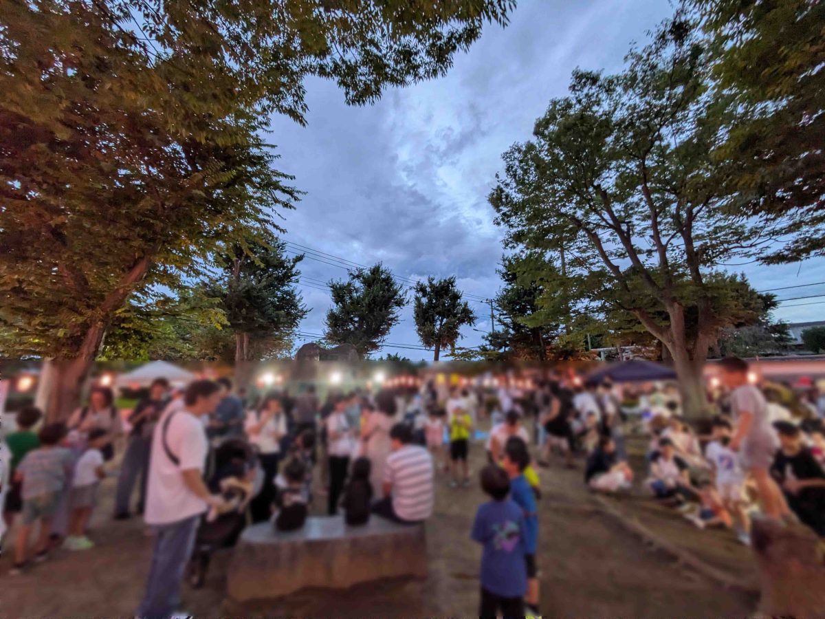 盛況な公園内