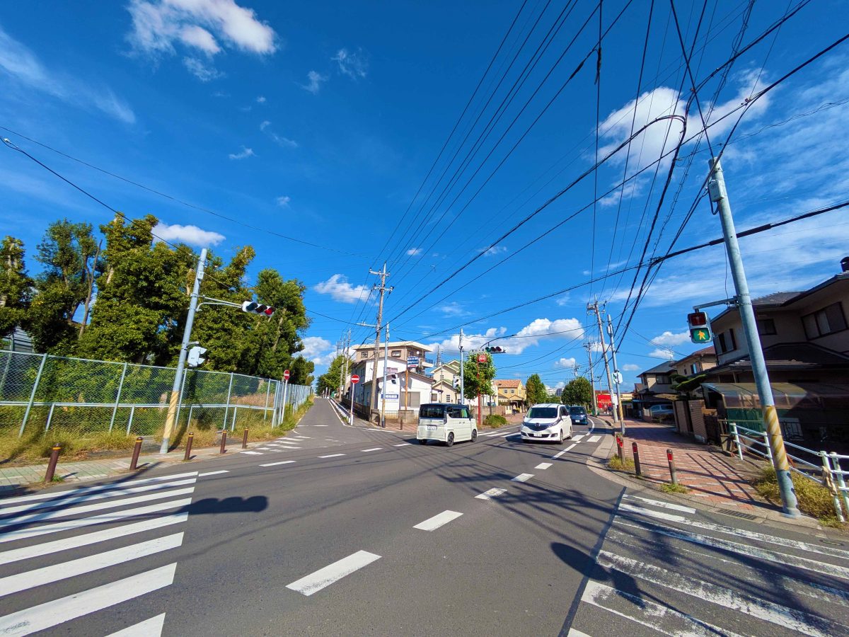 青田大橋の交差点