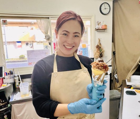 クレープ出来上がり