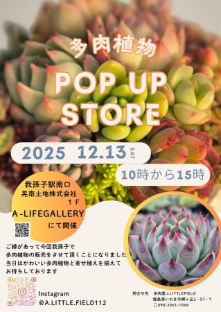 多肉屋a LITTLE FIELD ポップアップショップin 我孫子