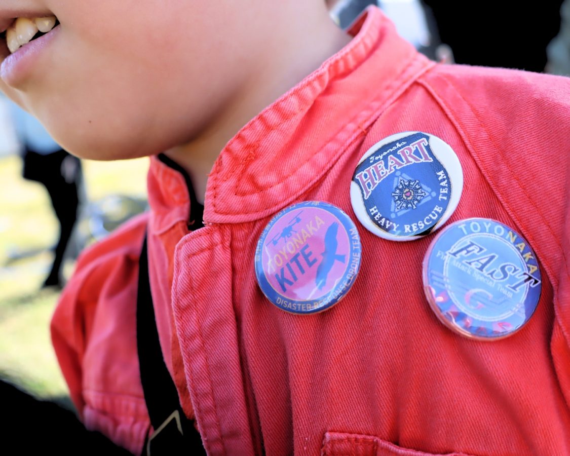 スタンプラリーでゲットした3つの隊バッジ!息子の大切なコレクションがまたひとつ増えました