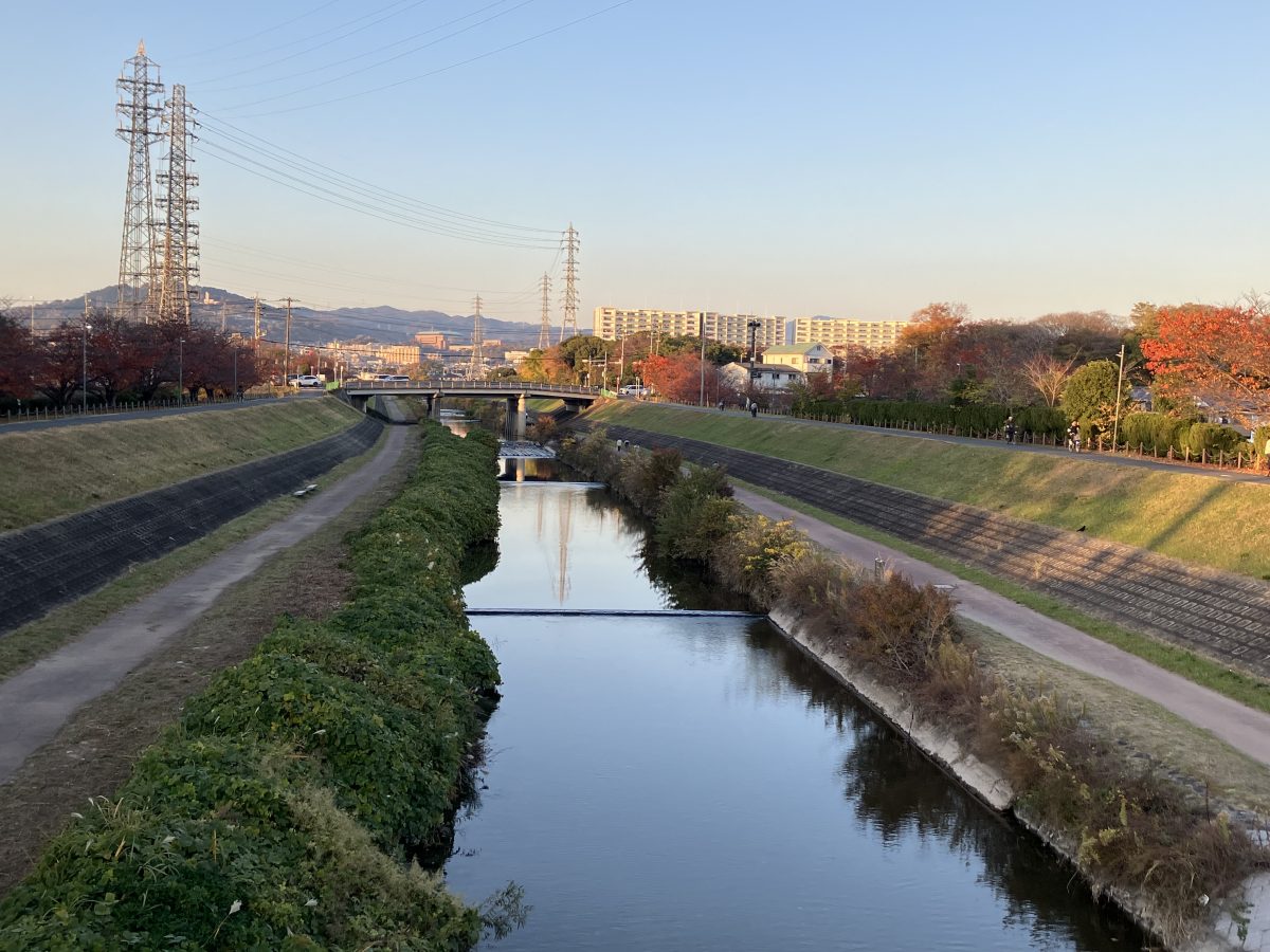 安威川方面の様子。