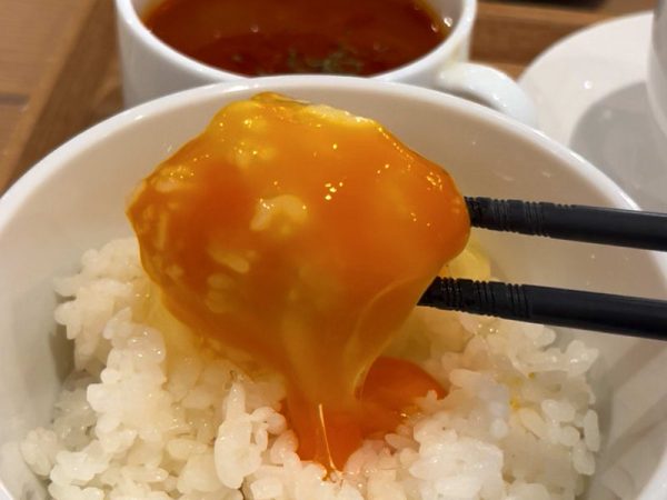 berryべるースープ深井店のモーニングたまごかけご飯