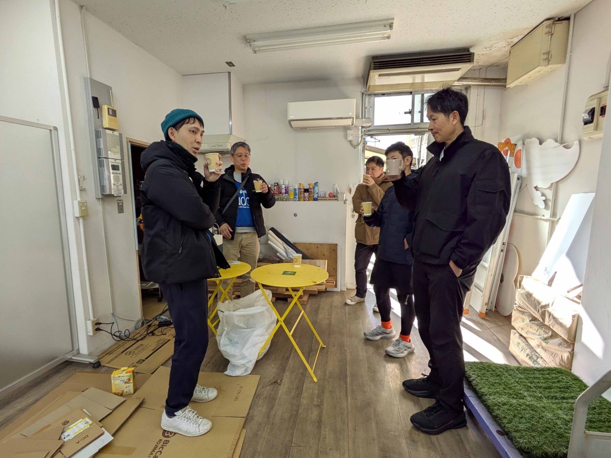 清掃終了後のコーヒータイム