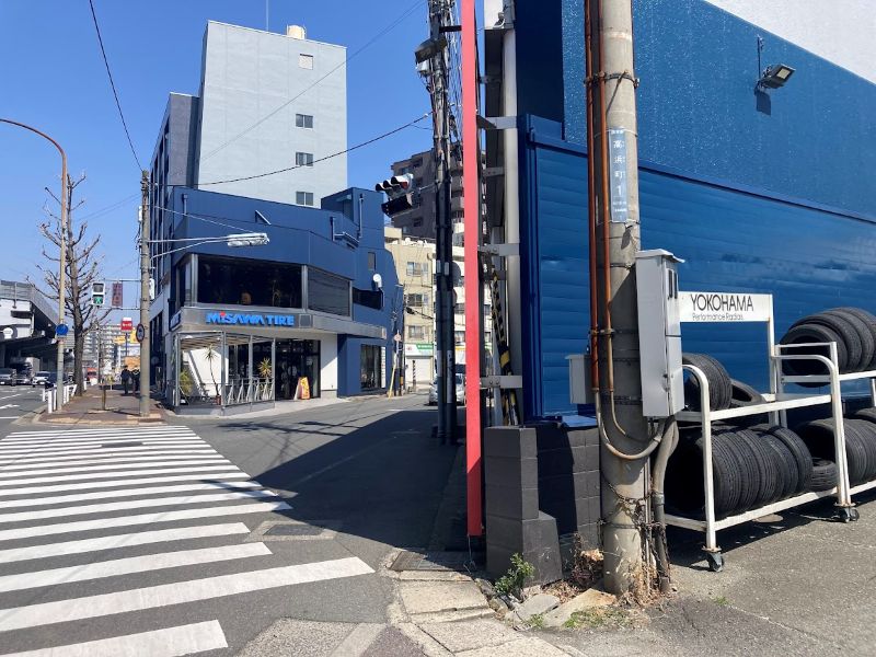 かつてミサワランドがあった付近。ミサワタイヤは残っています