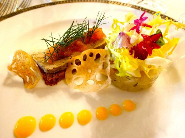 フォアグラとリンゴのタルティーヌ