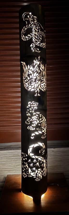 kuma3工房作の竹灯籠