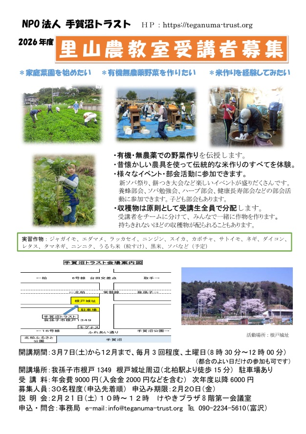 画像は”NPO法人 手賀沼トラスト”より提供