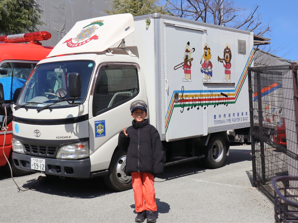 以前撮影した豊中市消防音楽隊のトラック。現在は廃車になっているそうです。