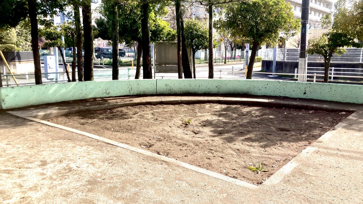 息子大好きな砂場