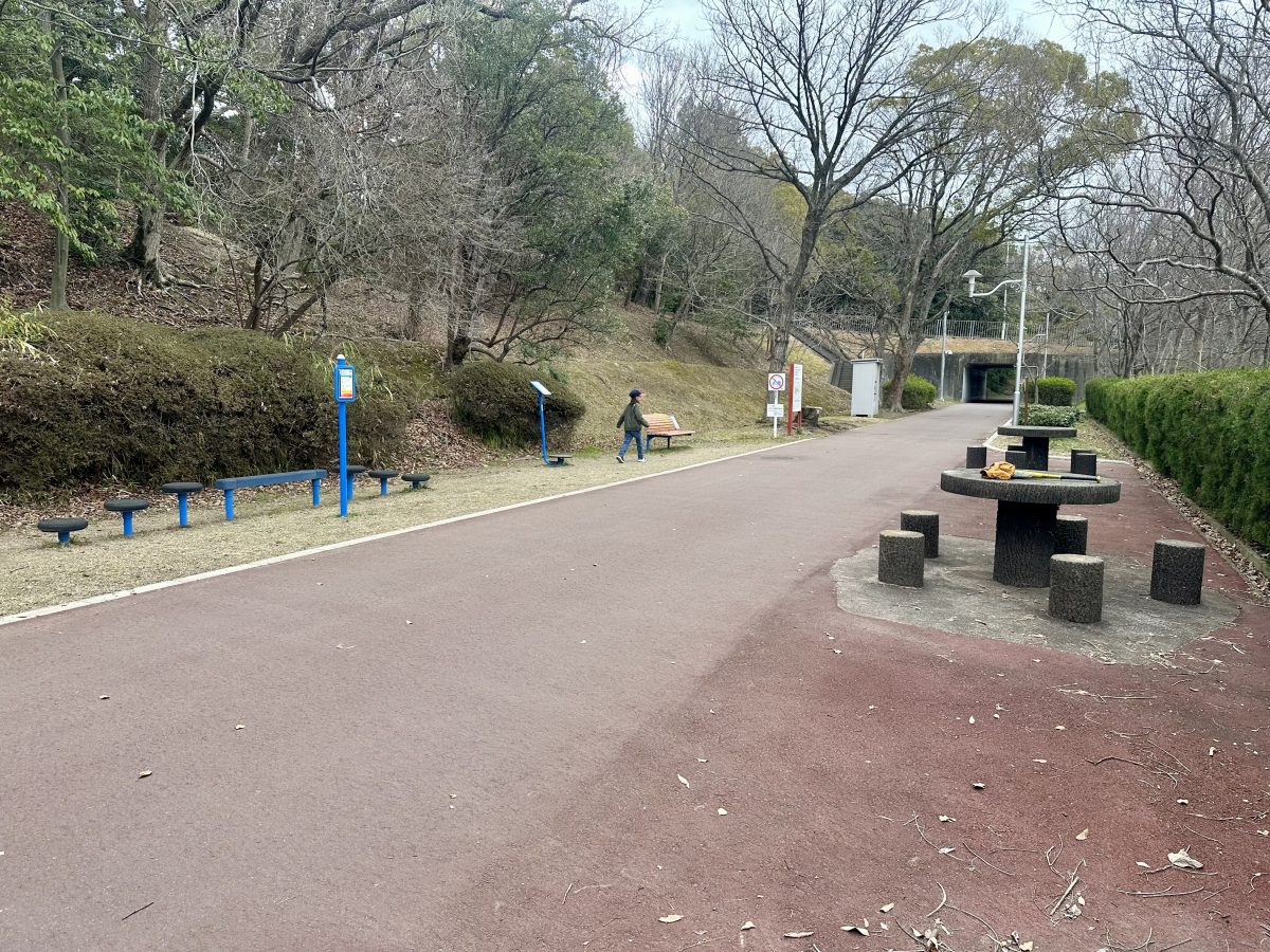 泉ヶ丘緑道（三原台）沿いの健康遊具スポット