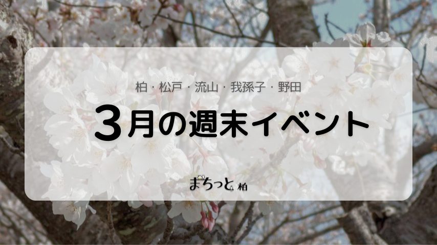 【今週末のイベントまとめ♪】2026年3月28日(土)〜3月29日(日)編